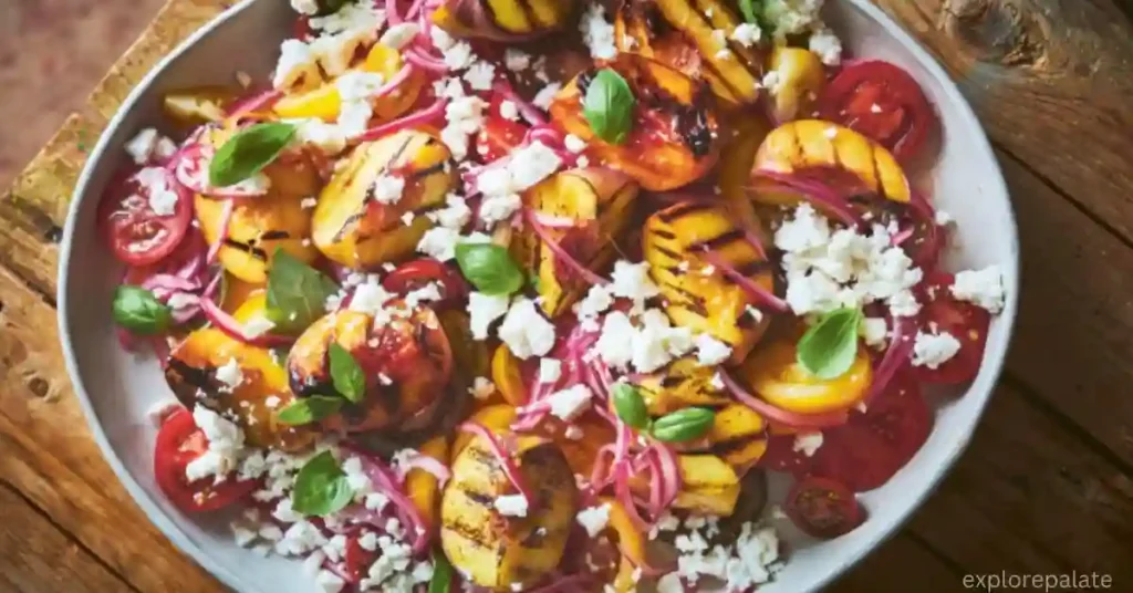 Serving Suggestions For Peaches With Feta And Basil