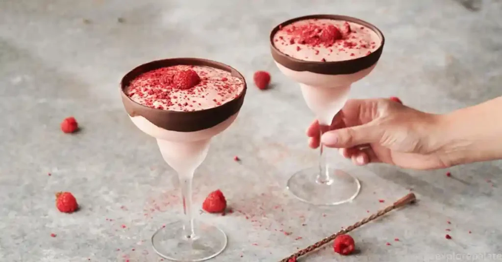 The Best Garnish For A Chocolate Covered Raspberry Martini