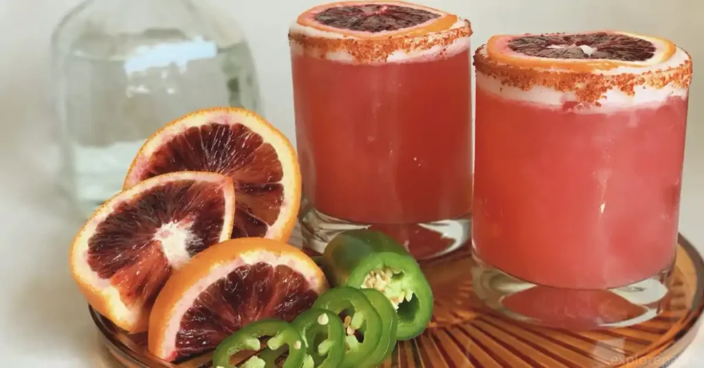 Blood Orange Margarita with a Splash of Spice