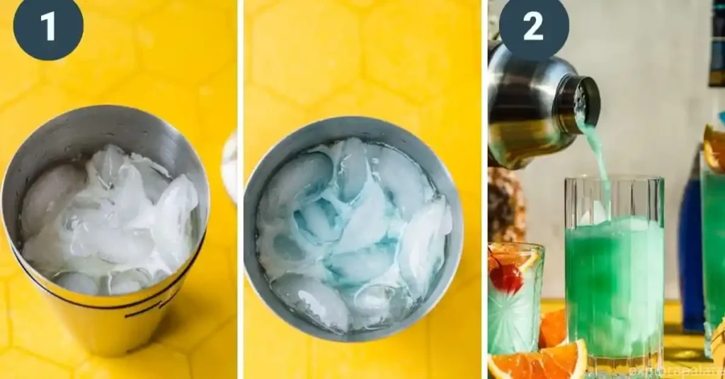 Steps for Blue Hawaiian Cocktail