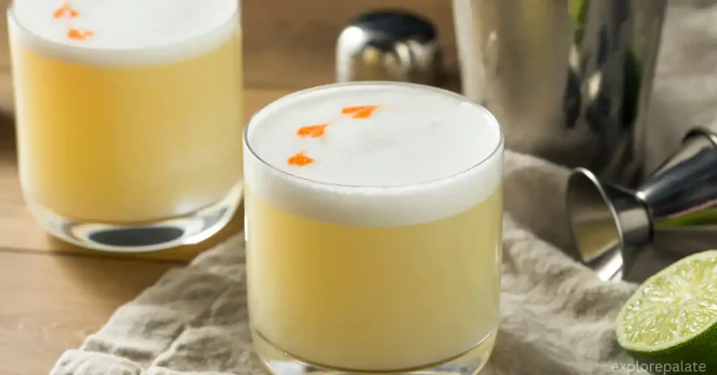 That puts the white of the egg in the cocktail